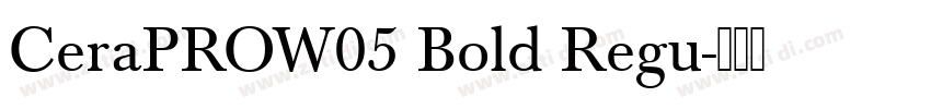CeraPROW05 Bold Regu字体转换